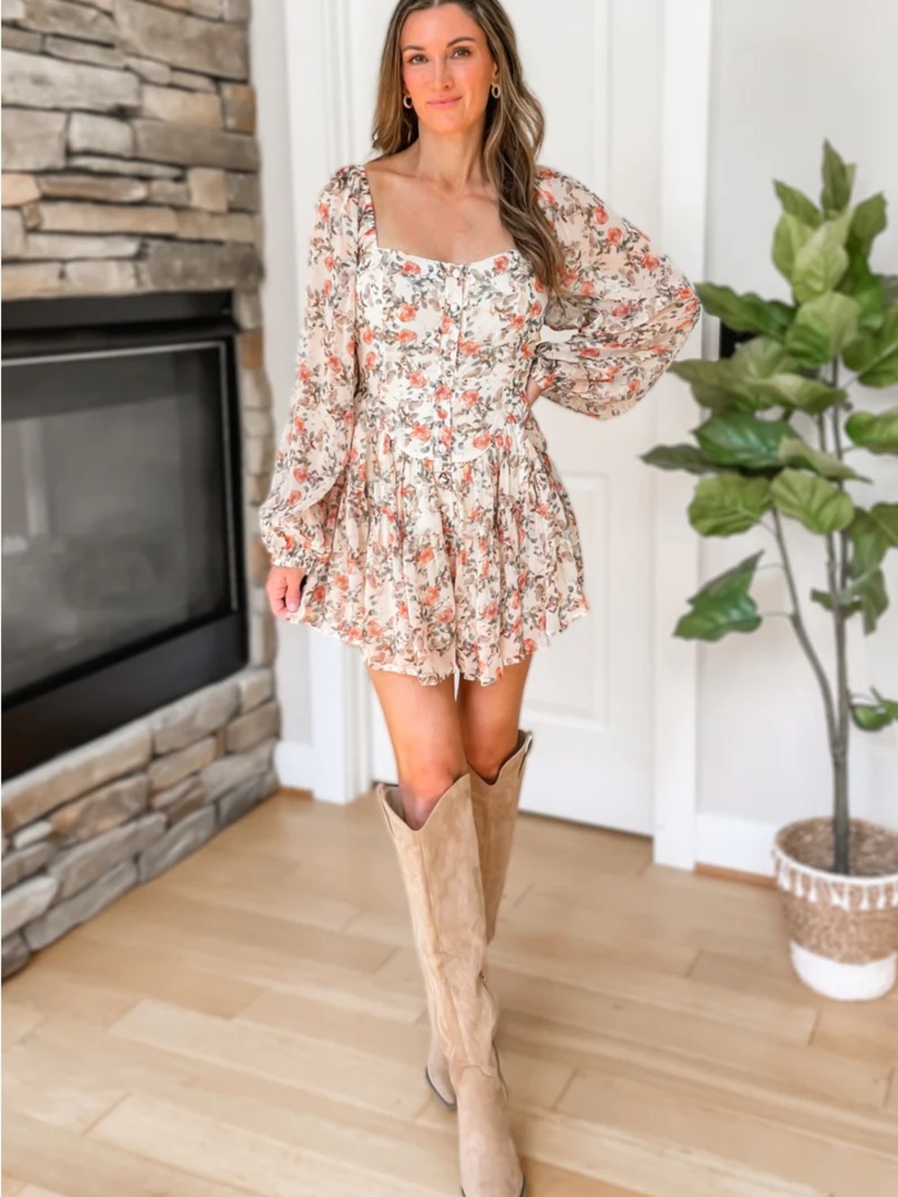 Molly Green Floral Romper | Nashville